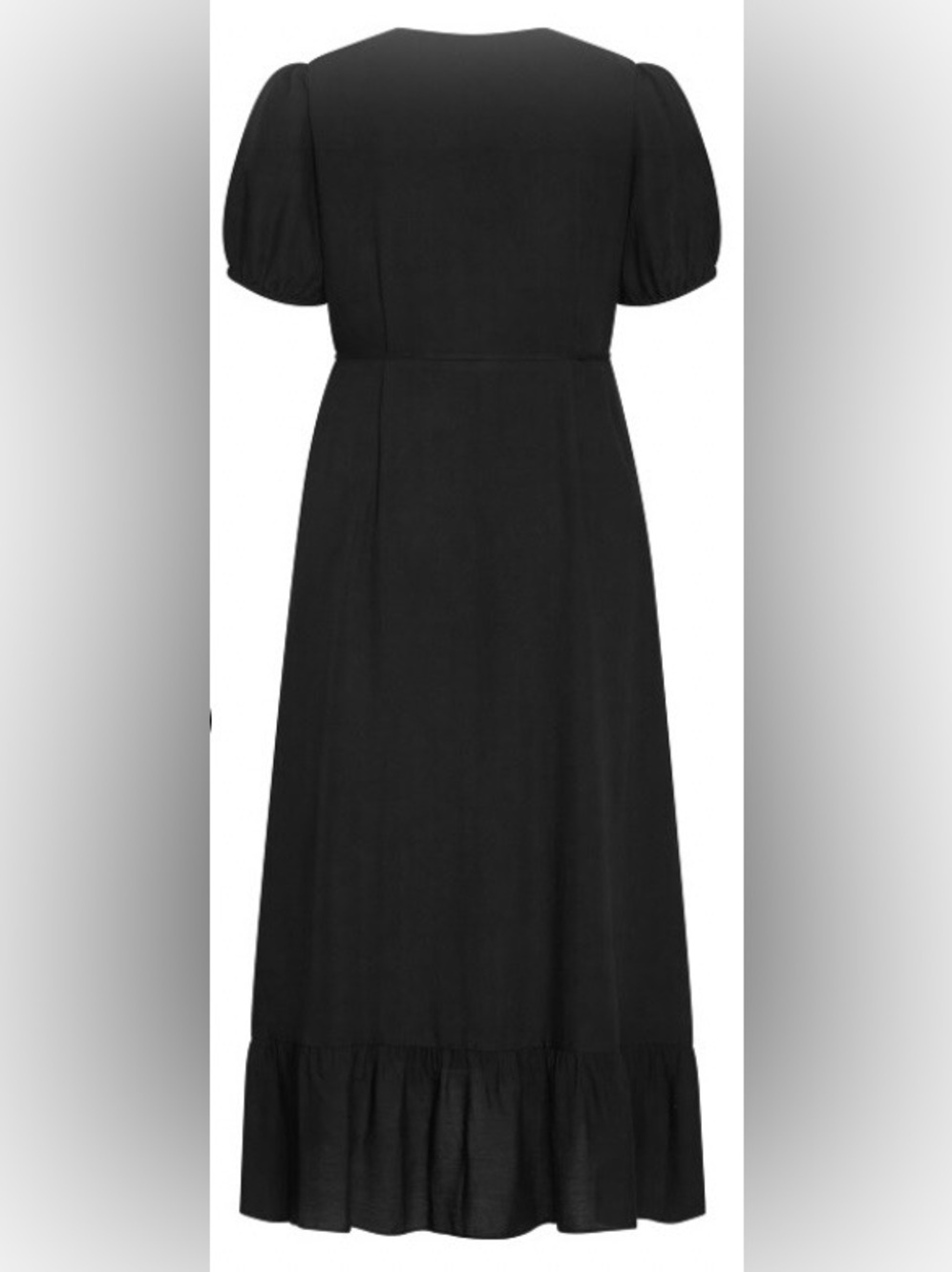 City Chic Black High-Low Wrap Ruffle Dress - Picture 4 of 4
